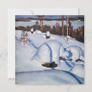 Akseli Gallen-Kallela - Winterlandschap #1 Bedankkaart
