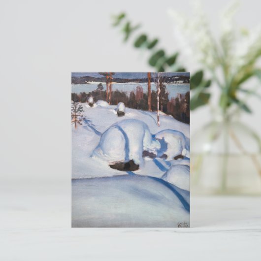 Akseli Gallen-Kallela - Winterlandschap #1 Briefkaart (Staand voorkant)