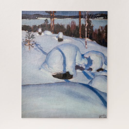 Akseli Gallen-Kallela - Winterlandschap #1 Legpuzzel (Verticaal)
