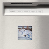 Akseli Gallen-Kallela - Winterlandschap #1 Magneet (Insitu (Vaatwasser))