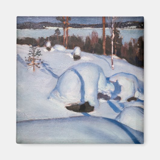 Akseli Gallen-Kallela - Winterlandschap #1 Magneet (Voorkant)