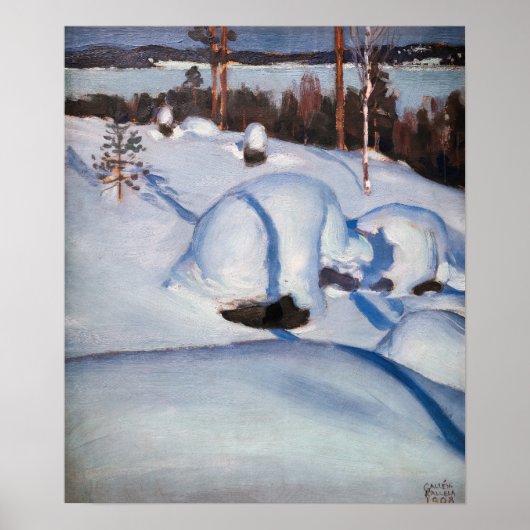 Akseli Gallen-Kallela - Winterlandschap #1 Poster (Voorkant)