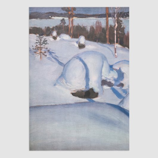 Akseli Gallen-Kallela - Winterlandschap #1 Tissuepapier