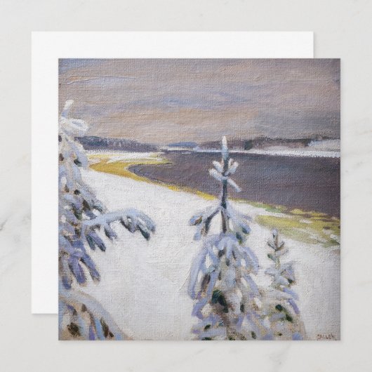 Akseli Gallen-Kallela - Winterlandschap #2 Bedankkaart (Voorkant / Achterkant)