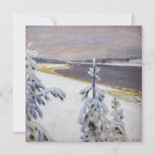 Akseli Gallen-Kallela - Winterlandschap #2 Bedankkaart