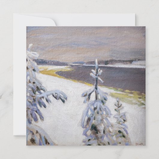 Akseli Gallen-Kallela - Winterlandschap #2 Bedankkaart (Voorkant)