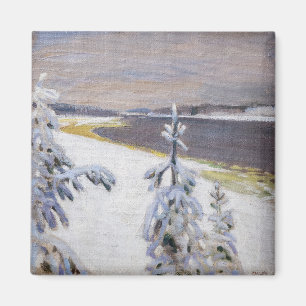 Akseli Gallen-Kallela - Winterlandschap #2 Magneet