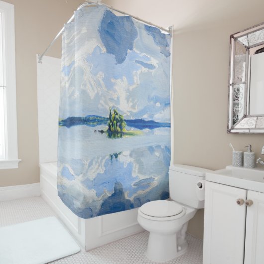 Akseli Gallen-Kallela - Wolken boven een meer Douchegordijn (In situ)