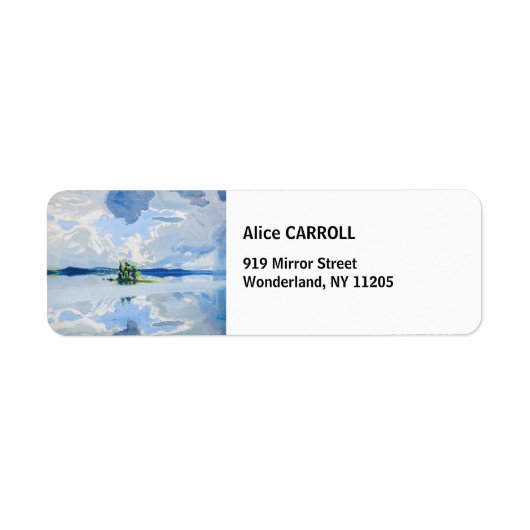 Akseli Gallen-Kallela - Wolken boven een meer Etiket (Voorkant)