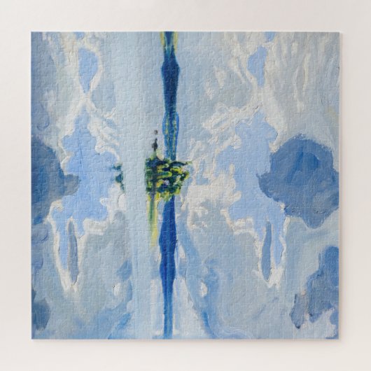 Akseli Gallen-Kallela - Wolken boven een meer Legpuzzel (Horizontaal)