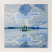 Akseli Gallen-Kallela - Wolken boven een meer Legpuzzel (Verticaal)