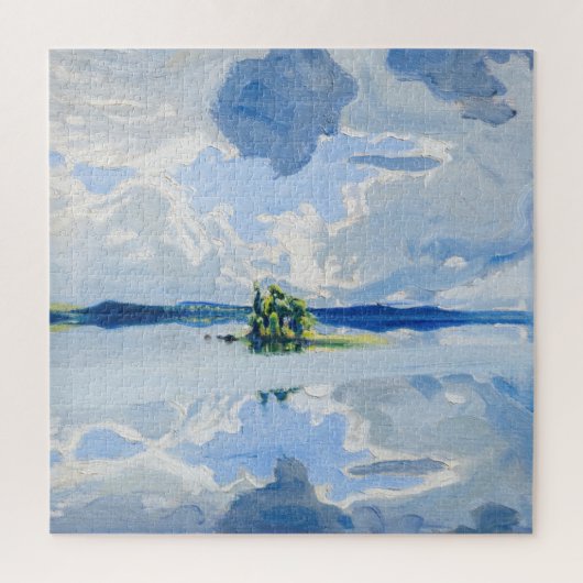 Akseli Gallen-Kallela - Wolken boven een meer Legpuzzel (Verticaal)