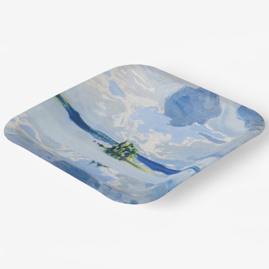 Akseli Gallen-Kallela - Wolken boven een meer Papieren Bordje (Gebogen)