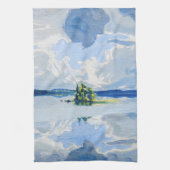 Akseli Gallen-Kallela - Wolken boven een meer Theedoek (Verticaal)