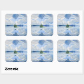 Akseli Gallen-Kallela - Wolken boven een meer Vierkante Sticker (Vel)