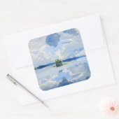 Akseli Gallen-Kallela - Wolken boven een meer Vierkante Sticker (Envelop)