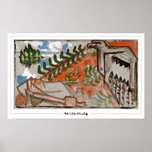 Akseli Gallen-Kallela Zedign Art Poster #469 (Voorkant)