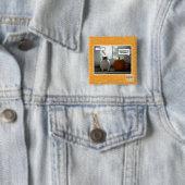 Akte cool vierkante button 5,1 cm (In situ)