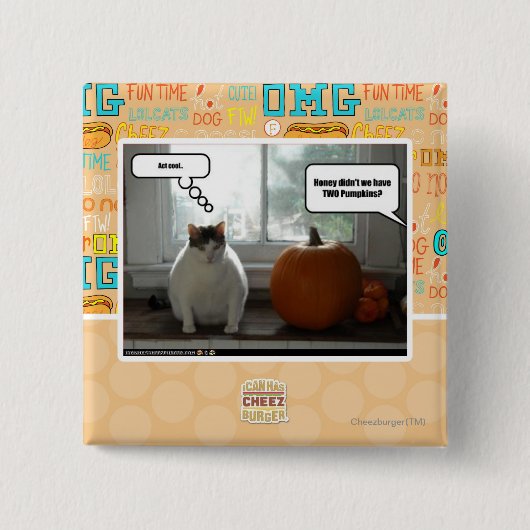 Akte cool vierkante button 5,1 cm (Voorkant)