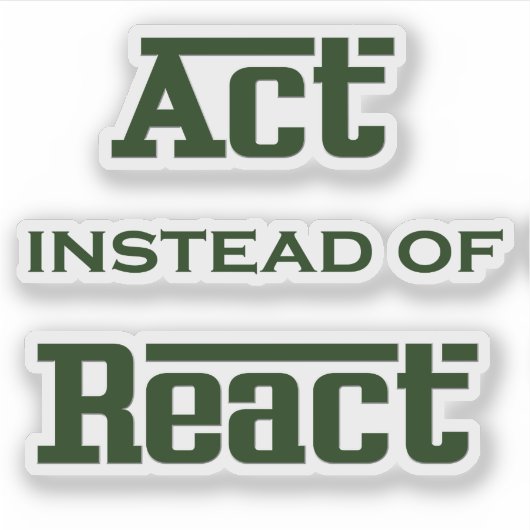 Akte in plaats van React Sticker (Voorkant)