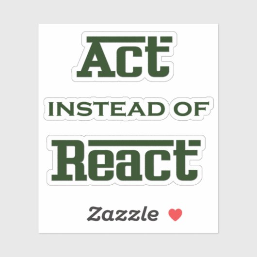 Akte in plaats van React Sticker (Vel)