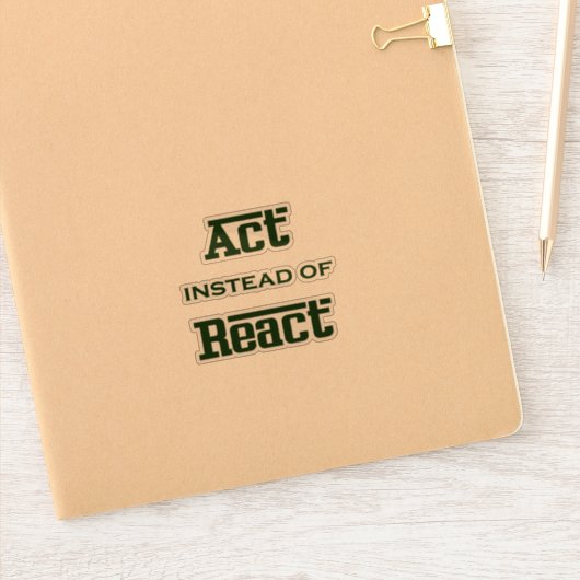 Akte in plaats van React Sticker (Notitieboek)