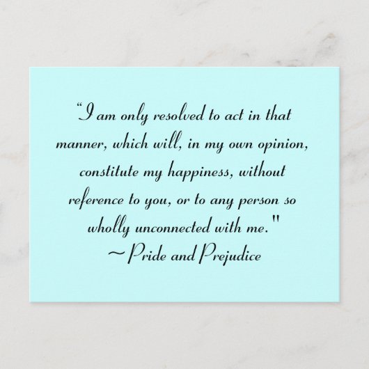 Akte op manieren om Geluk Jane Austen te vormen Briefkaart (Voorkant)
