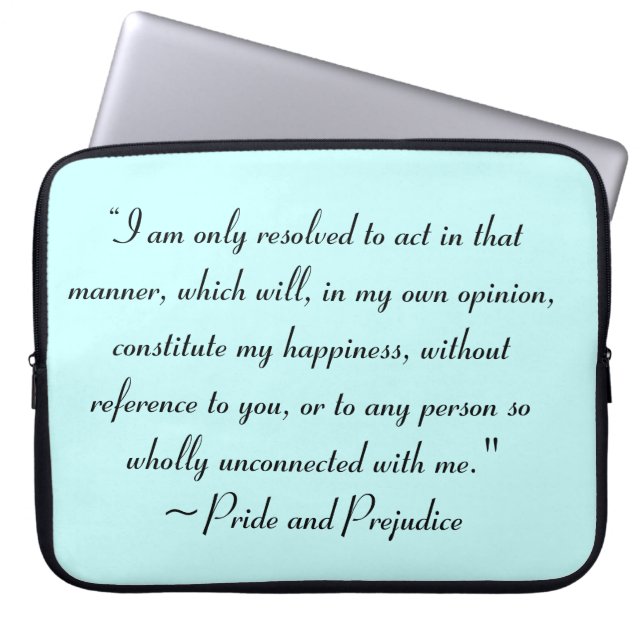 Akte op manieren om Geluk Jane Austen te vormen Laptop Sleeve (Voorkant)