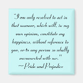 Akte op manieren om Geluk Jane Austen te vormen Magneet (Voorkant)