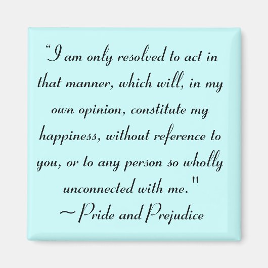 Akte op manieren om Geluk Jane Austen te vormen Magneet (Voorkant)