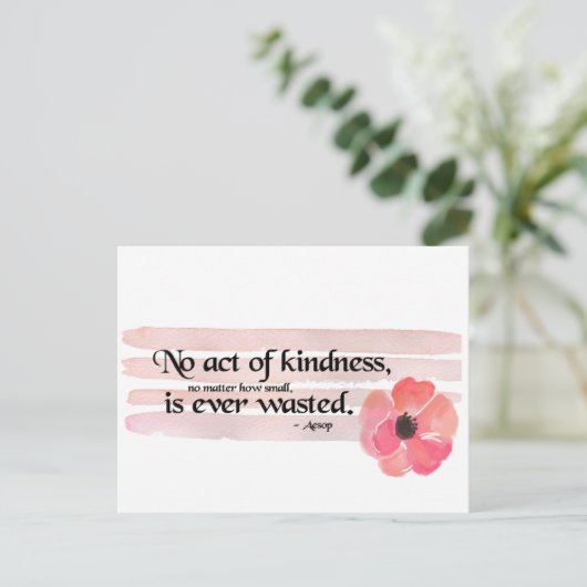 Akte van Kindness Quote Briefkaart (Staand voorkant)