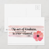 Akte van Kindness Quote Briefkaart (Voorkant / Achterkant)