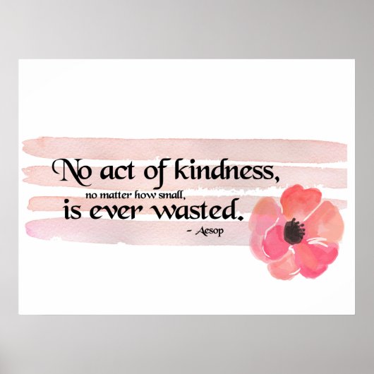 Akte van Kindness Quote Poster (Voorkant)