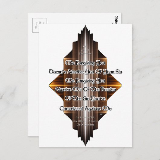 Akte van vergeving briefkaart (Voorkant / Achterkant)