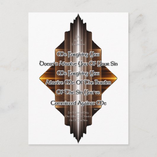 Akte van vergeving briefkaart (Voorkant)