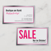 Aktions Karten Visitekaartje (Voorkant / Achterkant)