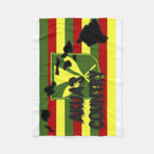 Akua's Land Kanaka Maoli Flag Fleece Blanket (Voorkant)