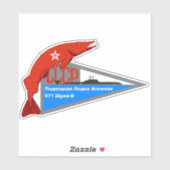 AKULA KLASSE SOVJET ONDERZEEËR STICKER (Vel)