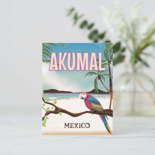 Akumal Mexico Beach Briefkaart (Staand voorkant)