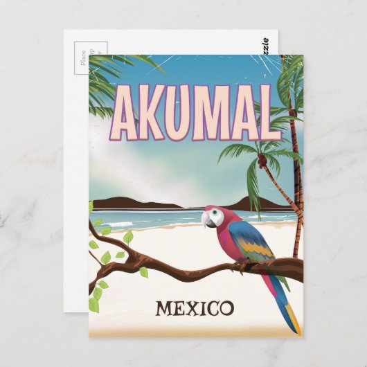 Akumal Mexico Beach Briefkaart (Voorkant / Achterkant)