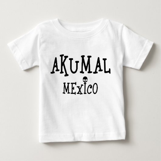 Akumal Mexico Design - Baby Fine Jersey T-Shirt (Voorkant)