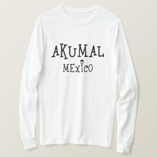 Akumal Mexico Design - Basic T-shirt met lange mou (Design voorkant)