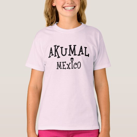 Akumal Mexico Design - Girls' Basic T-Shirt (Voorkant)