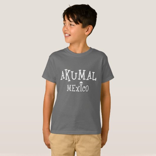 Akumal Mexico Design - Kinderen Basic T-Shirt (Voorkant volledig)