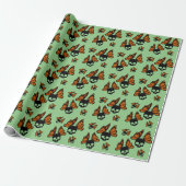 Akumal Mexico Design - Matte Wrapping Paper Cadeaupapier (Uitgerold)