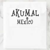 Akumal Mexico Design - Rechthoekschakelaars Rechthoekige Sticker (Tas)