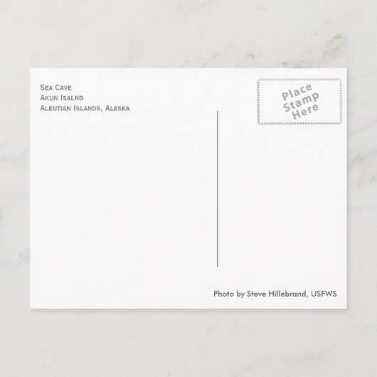 Akun Island Columnar Basalt Cave, Aleutian Islands Briefkaart (Achterkant)