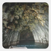 Akun Island Columnar Basalt Cave Vierkante Sticker (Voorkant)