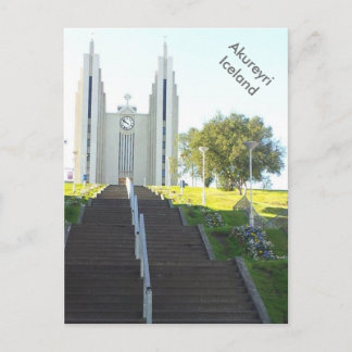 Akureyrarkirkja, Akureyri, IJsland Briefkaart