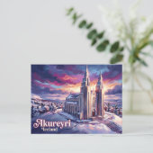 Akureyrarkirkja IJsland Briefkaart (Staand voorkant)
